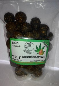 Бойлы пылящие Груша конопля 20 мм 250 гр.jpg