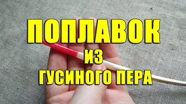 Поплавок из гусиного пера своими руками. Как самому сделать поплавок из гусиного пера