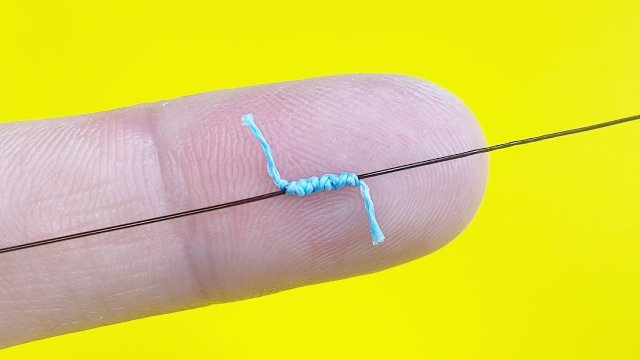 Как связать стопорный узел на основной леске для скользящего поплавка