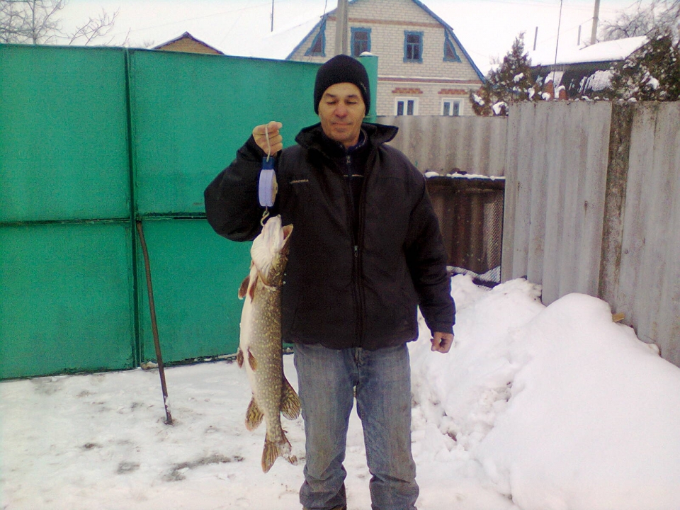 01.02.2013. Щучка взята под берегом 4.2 кг. Жерлица