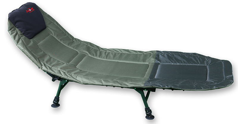 Мягкая раскладушка с подушкой, 4 регулируемые ножки. Размеры 184x69x37см